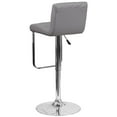 thumbnail image 4 of Flash Furniture Contemporary Gray Vinyl Adjustable Height Barstool with Drop Frame and Chrome Base, 4 of 6