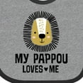 thumbnail image 4 of Inktastic My Pappou Loves Me Grandson Lion Boys Baby Bib, 4 of 4