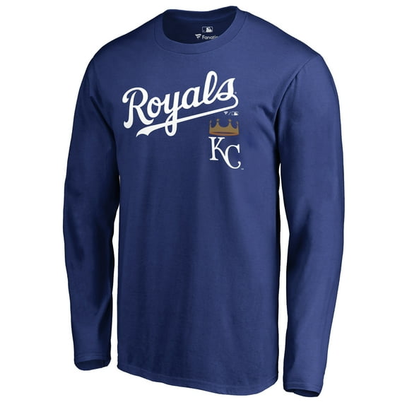Men's Royal Kansas City Royals Team Lockup Long Sleeve T-Shirt
