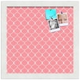 thumbnail image 2 of PinPix 12x12 Custom Cork Bulletin Board Light Pink Chain Poster Board Has a Fabric Style Canvas Finish, Framed in Light Pink Chain, by ArtToFrames (PinPix-574), 2 of 6