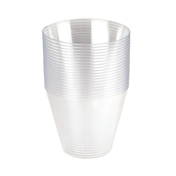 Clear Plastic Cups Tumbler 9 oz, 21/2Inch, 20Piece