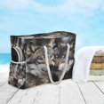 thumbnail image 6 of DIXRUYEE Beach Cooler Travel Tote Bags Beach Bag Fashion Wolves Of The Wild Printed, 6 of 7