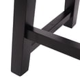 thumbnail image 6 of 24" Inch Solid Wood Saddle Bar Stool, Black, 6 of 7