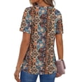 thumbnail image 6 of Fantaslook Womens Blouses Dressy Casual Tops Summer Short Sleeve V Neck Shirts Business Work Blouses, 6 of 10