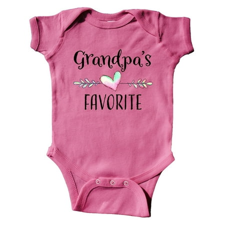 

Inktastic Grandpas Favorite- Heart Grandchild Gift Baby Boy or Baby Girl Bodysuit