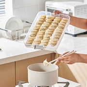 Stackable Food Storage Containers 4 In 1 Food Storage Container With Lids, Transparent Dumpling Box For Refrigerator & Household Use