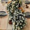thumbnail image 4 of 6Ft Artificial Norfolk Pines Garland with LED Lights, Christmas Pines Garland Decoration, Winter Greenerys Garland for Holiday Party Fireplace Stairs Table Centerpiece Decor, 4 of 6