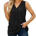 thumbnail image 4 of Tbopshirt Womens Tank Top Women Blouse T-shirt Tunic Tops Loose Casual Sleeveless V-Neck Solid Casual, 4 of 5