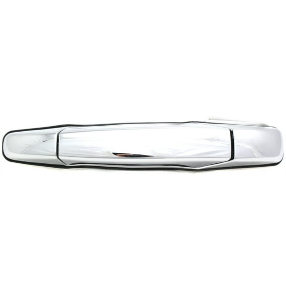 Exterior Door Handle Compatible with 2007-2013 Chevrolet Silverado 1500 Rear, Driver Side 4-Door, Sport Utility Chrome