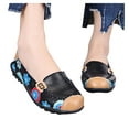 thumbnail image 3 of Fesfesfes Loafers Women Round Toe comfortable Synthetic printed flat casual peas shoes loafers walking shoes 37(6.5-7), 3 of 5