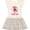 Natural with Stripes, variant on Inktastic Gigi's Girl Monkey Girls Toddler Dress