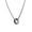 Double Ring with 60CM Titanium Steel Chain, variant on Interlocking Double Ring Necklace, Polished Titanium Steel Pendant for Daily Wear, Tarnish-Resistant Minimalist Jewelry for Men and Women, Silver Finish