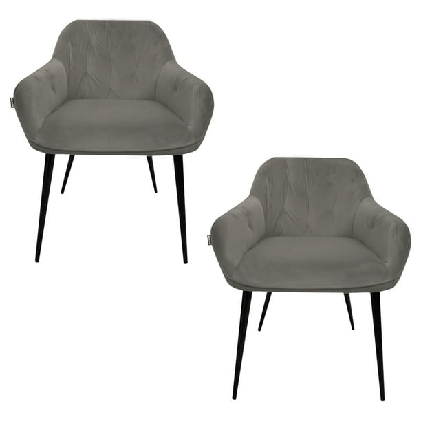 JUEGO DE 2 SILLAS VELVET MODERNAS PARA COMEDOR MARCA GRAVITA