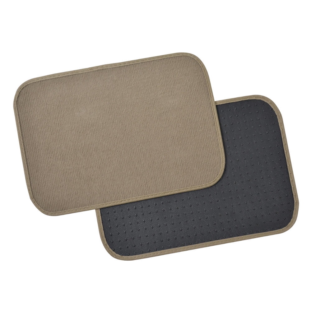 BDK Classic Carpet Floor Mats for Car & Auto - Universal Fit -Front & Rear with Heelpad (Medium Beige) (MT-100-CPTSERIES)