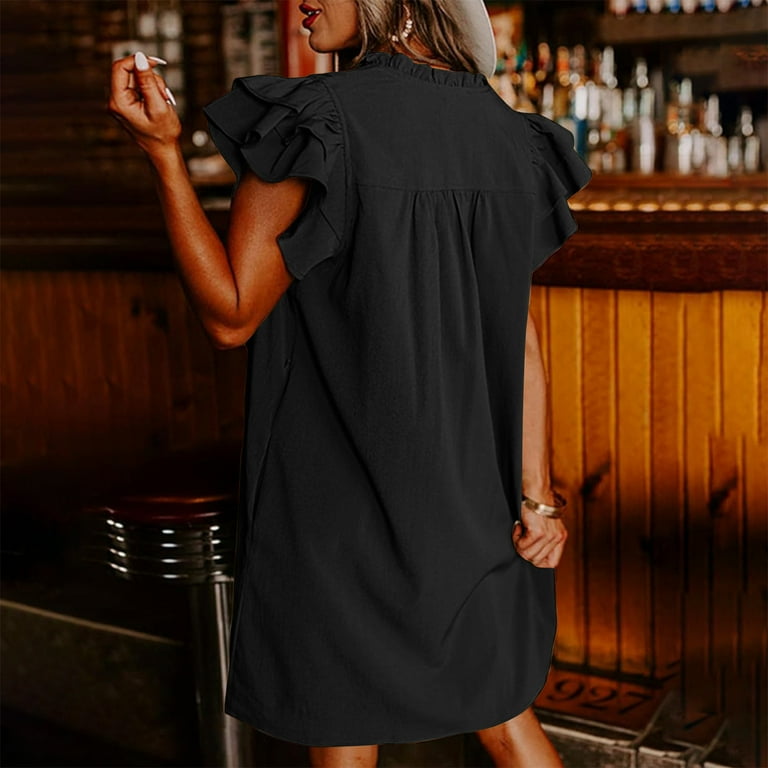 black pleated shift dress Women's Black Bardot Belted Pleated Shift Dress