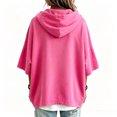 thumbnail image 4 of LNZGNM Oversized Sweatshirts Short Sleeve Hooded Hoodie Graphic Comfy Lounge Wear for Ribbon Breast Cancer Awareness, 4 of 4