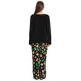 thumbnail image 3 of Just Love Plush Women’s Pajama Pant Set with Matching Socks with Sayings (Black - Christmas Explosion, Medium), 3 of 5