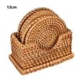 thumbnail image 4 of 6pcs/set Cotton Coasters Non-slip And Addition To Home Heat Insulation Braided Coasters Style 3 Diameter 13cm, 4 of 5