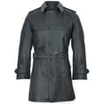 thumbnail image 5 of Mens Black Leather Trench Overcoat-Edenbridge in Black, 5 of 6