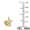 thumbnail image 2 of Genuine 14k Yellow Gold 0.59" Cherub Script Initial Letter T Necklace 16", 18", 20", 22" Trendy Charm Initial Necklaces for Women, 2 of 8