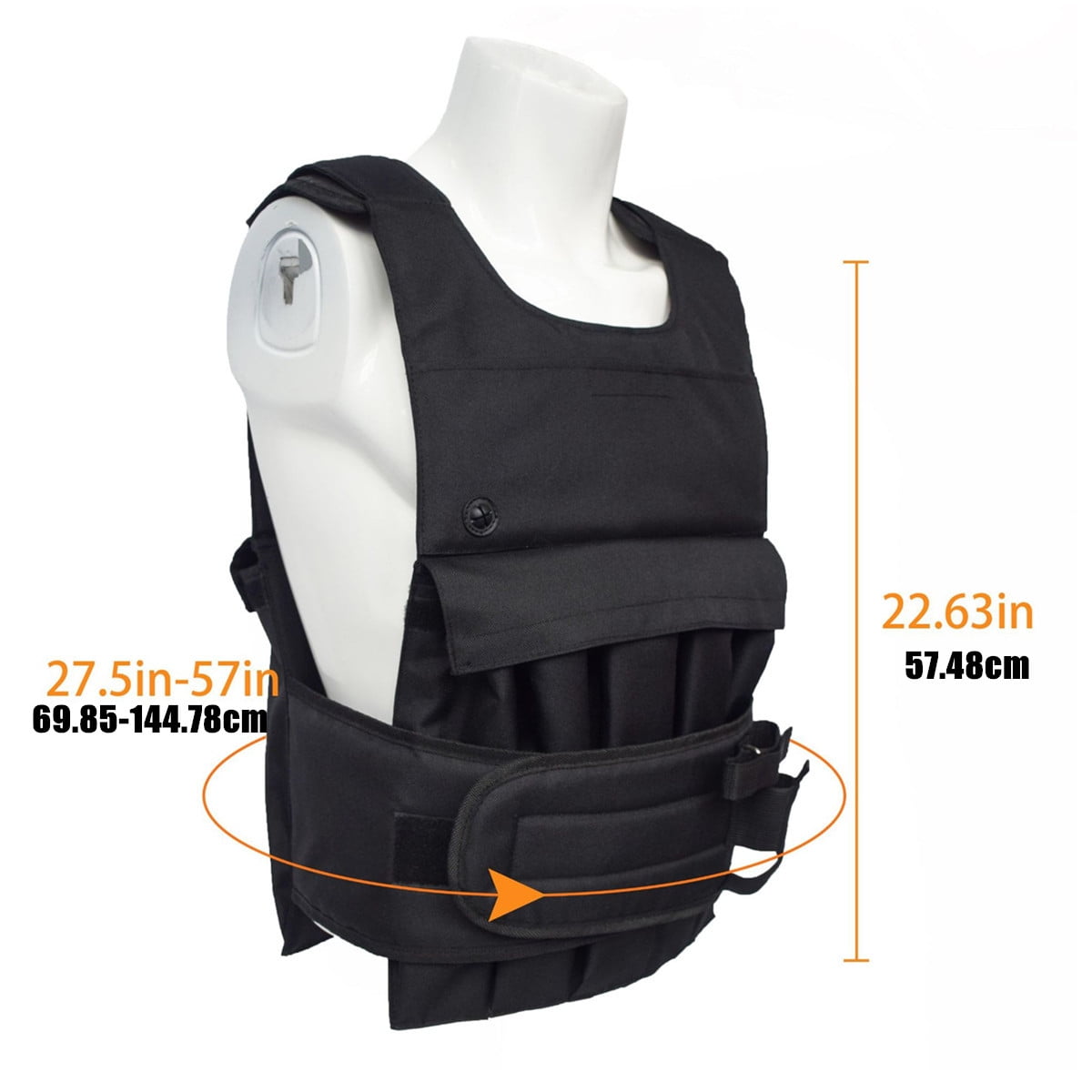 Adjustable Weighted Vest with SHOULDER PADS 20lbs140lbs Weight Options