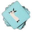 thumbnail image 2 of Carolines Treasures BB8141FC California White Rabbit Blue Check Foam Coaster, Set of 4, 2 of 3
