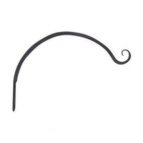 7 in. Curved Hanging Plant Hook, Black