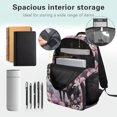 thumbnail image 5 of Aplkyhs School Backpack for Students 6-18 Ergonomic Padded Adjustable Straps Large Capacity Water Resistant Book Bags for Kids Elementary Middle High School Horse Pink Flower, 5 of 7