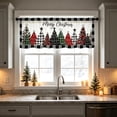 thumbnail image 4 of Eolstice Christmas Kitchen Curtains, Christmas Tree Windows Valances Rod Pocket Curtain, Kitchen Dining Room Curtains, Holiday Decor, 4 of 8