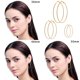 thumbnail image 4 of 6 pares de pendientes de aro de plata chapados en oro de acero inoxidable para mujeres y niñas, pendientes de aro hipoalergénicos para mujer, 4 of 5