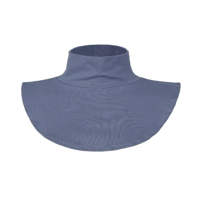 Hauts à Col Montant pour Femmes à Col Montant Détachable Rayé/uni, à Porter à l'Extérieur Ou en Chandail, Blanc, Taille Unique