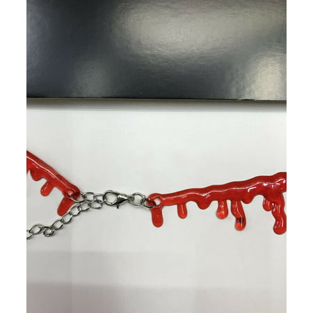 AkoaDa 2019 Halloween Handmade Creative Bleeding Necklace Bloody Slit Creepy