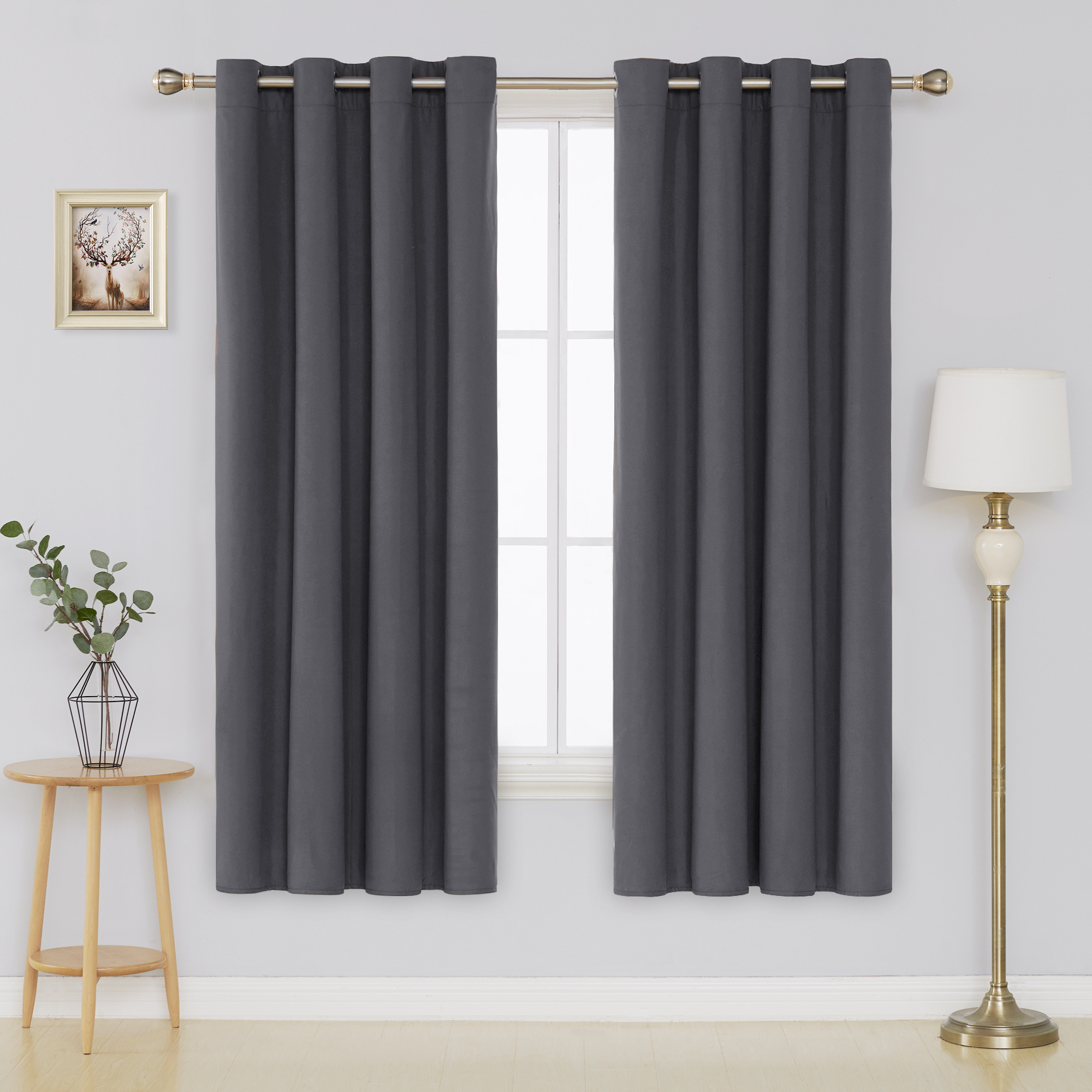 Deconovo Total Blackout Curtains with Triple-Pass Coating Back Layer