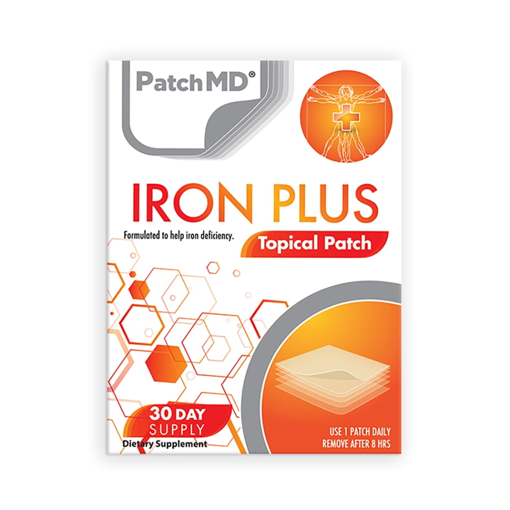 PatchMD Iron Plus Topical Patches - 30 Days Supply