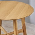 thumbnail image 2 of Mid-Century Modern Heatherstone Natural Oak Bar Table by Bellamy Studios, 2 of 9