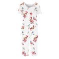 thumbnail image 3 of Womens Summer Pajamas 2 Piece Casual Comfy Short Sleeve V Neck Tops and Capri Pants Sets Sleepwear Pjs with Pockets, 3 of 4