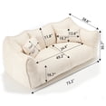thumbnail image 6 of Eyisean 73" W Chenille Soft Beanbag Chair, Loveseat Fireside Chair for Adults, 2 Seater Bean Bag Chair with Spacious Design, No Assembly Required, Design for Reading, 6 of 11
