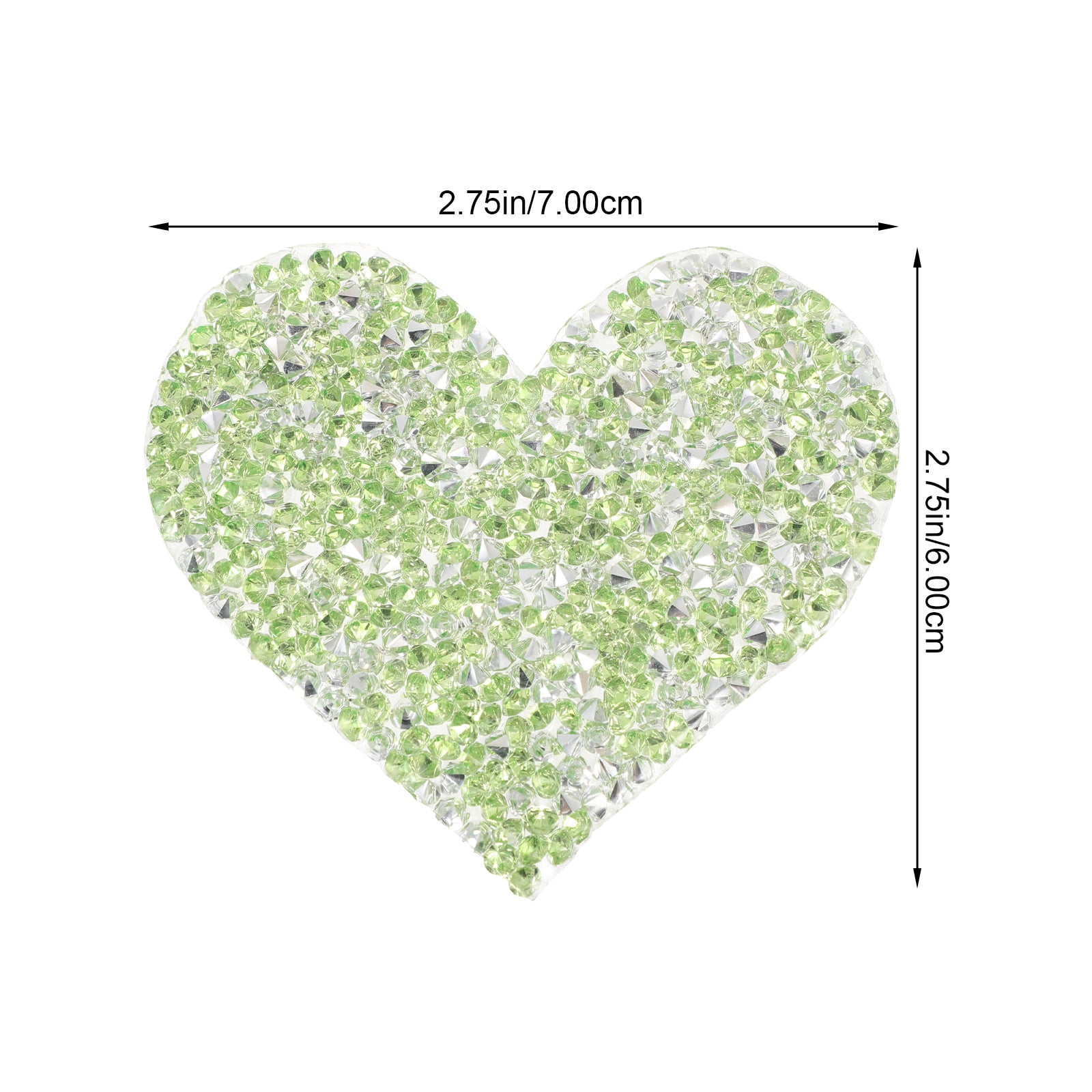 Color Love Iron-On Rhinestone Cloth Stickers for Jeans and Clothing, 12 Pcs Self-Adhesive Patches for Casual Dress and Apparel