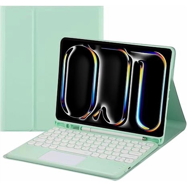 Funda con Teclado Táctil para IPad Pro de 13 Pulgadas 2024 M4 (7ª Generación) (Verde)