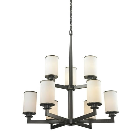

9 Light Chandelier in Art Moderne Style 29 inches Wide By 32.88 inches High-Olde Bronze Finish Bailey Street Home 372-Bel-1776927