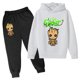 thumbnail image 3 of Sudadera con capucha con estampado de Groot de bebé kawaii Sudadera con capucha de moda para niños + Pantalones Traje casual para correr Sudadera con capucha Soy Groot Dibujos animados divertidos G, 3 of 5