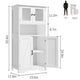 thumbnail image 3 of Yeshouse Mueble de Baño Alto Mueble de Almacenamiento Independiente con Puertas de Vidrio y Estantes Ajustables, Armario Moderno de 54" para Cocina, Despensa, Sala de Estar, 3 of 7