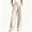 #01 Beige 【Mix & Match: Stock Up on Your Favorite Colors】, variant on Women's Double Button High Waisted Wide Leg Pants, Tummy Control Pull On Trousers With Functional Pockets, Casual Loose Dress Pants For Office Daily Wear, Soft | TruBelle,Beige L