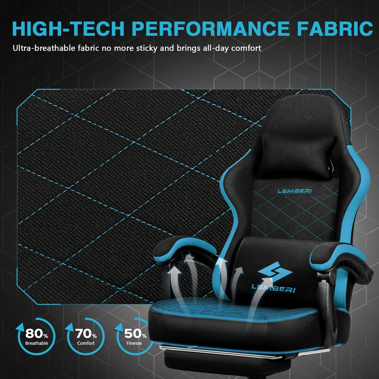 Waleaf Video Game Chairs with footrest,Gamer Chair for Adults,Big and Tall Chair, 400lb Capacity, Racing Style Computer Chair with Ergonomic Lumbar Support, Gaming Chairs for Teens