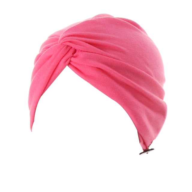Minnieouse Paquete de 4 diademas de moda cómodas con botones, diademas elásticas de estilo musulmán de una sola capa para mujer Accesorio para el cabello Melon rojo Minnieouse AP008790-19B