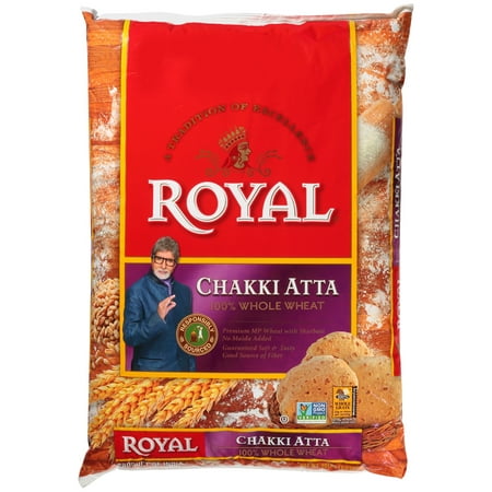 Royal 100% Whole Wheat Chaki Atta, 20-Pound Bag