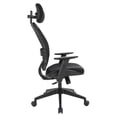thumbnail image 3 of Scranton & Co Contemporary Fabric Back Office Chair with Headrest in Black, 3 of 6
