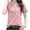 Pink, variant on Bovxnpu Short Sleeve Tee Shirts Summer Dressy Casual Blouses V Neck Loose Pullover T Shirt Soft Summer Tops (Women's or Women's Plus)