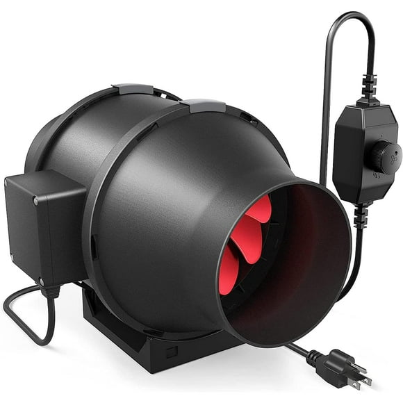 Ventilador de escape en línea iPower de 4 pulgadas y 200 m³/h con Speed Contr