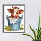 thumbnail image 3 of Pintura de diamante 5D DIY Taladro redondo completo Cubo Vaca Decoración para el hogar (LP670) Hugtrwg  Para estrenar, 3 of 9